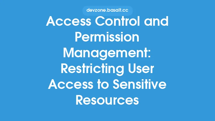 Access Control and Permission Management: Restricting User Access to Sensitive Resources Thumbnail