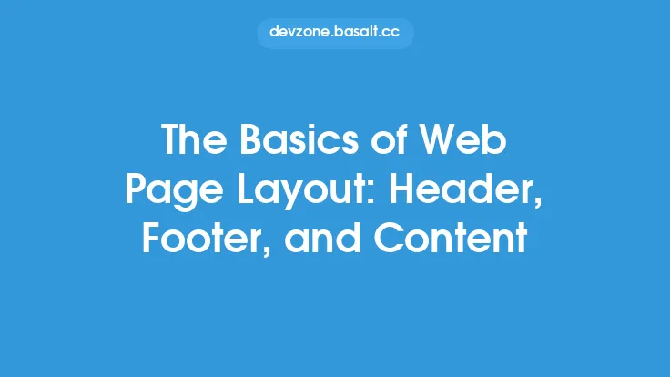 The Basics of Web Page Layout: Header, Footer, and Content Thumbnail