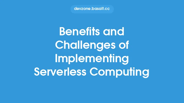 Benefits and Challenges of Implementing Serverless Computing Thumbnail