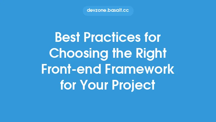 Best Practices for Choosing the Right Front-end Framework for Your Project Thumbnail