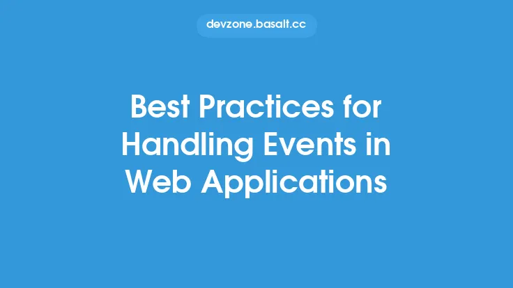 Best Practices for Handling Events in Web Applications Thumbnail