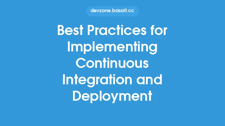 Best Practices for Implementing Continuous Integration and Deployment Thumbnail