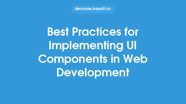 Best Practices for Implementing UI Components in Web Development Thumbnail