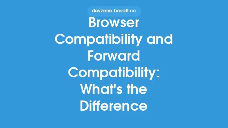 Browser Compatibility and Forward Compatibility: What