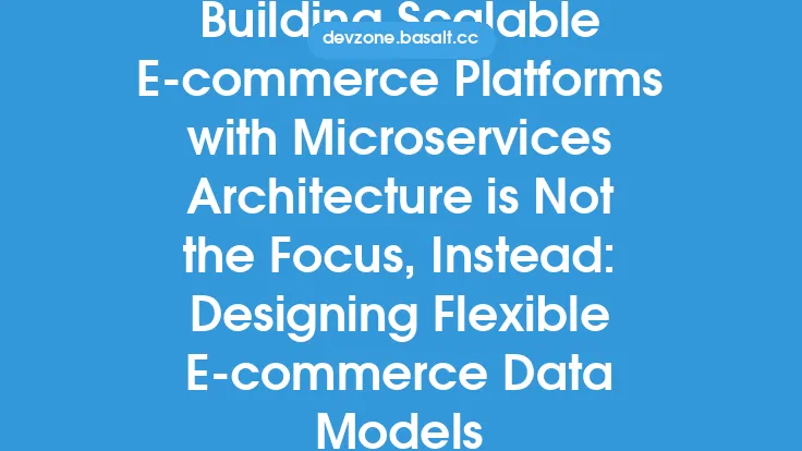 Building Scalable E-commerce Platforms with Microservices Architecture is Not the Focus, Instead: Designing Flexible E-commerce Data Models Thumbnail
