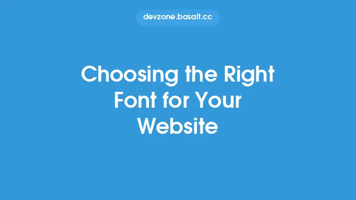 Choosing the Right Font for Your Website Thumbnail