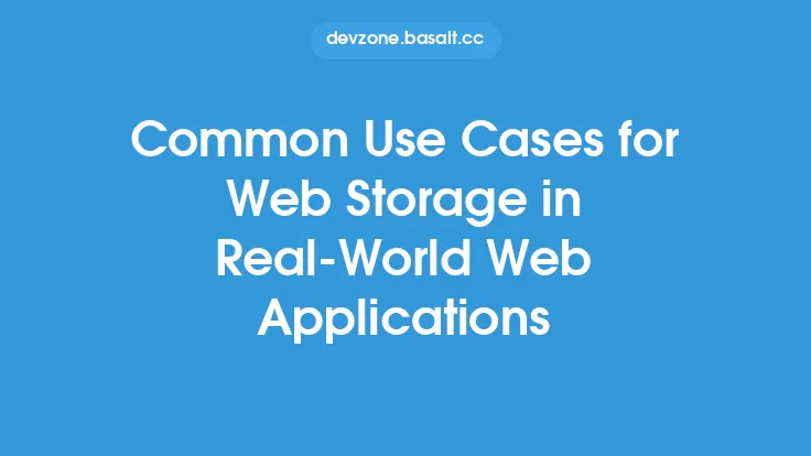 Common Use Cases for Web Storage in Real-World Web Applications Thumbnail