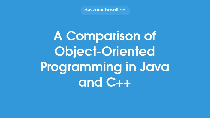 A Comparison of Object-Oriented Programming in Java and C++ Thumbnail