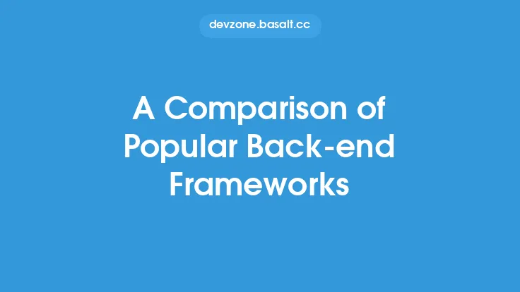 A Comparison of Popular Back-end Frameworks Thumbnail