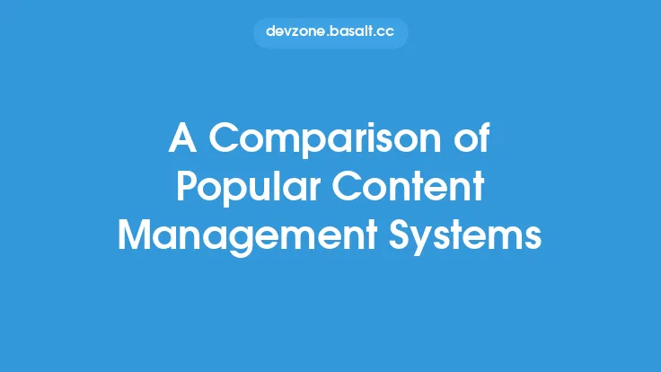 A Comparison of Popular Content Management Systems Thumbnail