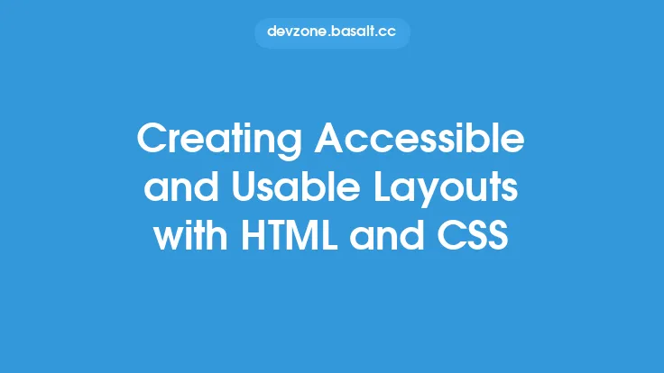 Creating Accessible and Usable Layouts with HTML and CSS Thumbnail