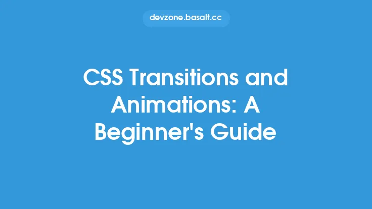 CSS Transitions and Animations: A Beginner