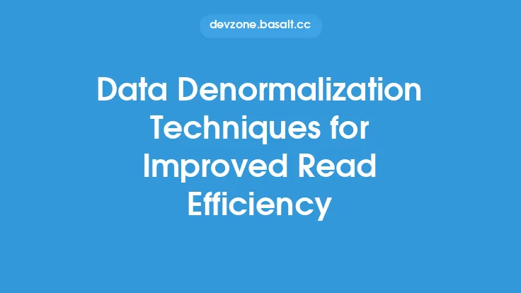 Data Denormalization Techniques for Improved Read Efficiency Thumbnail