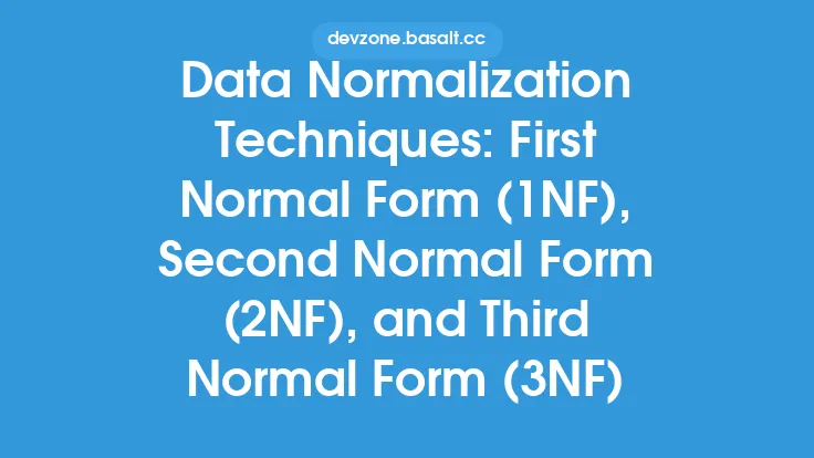 Data Normalization Techniques: First Normal Form (1NF), Second Normal Form (2NF), and Third Normal Form (3NF) Thumbnail