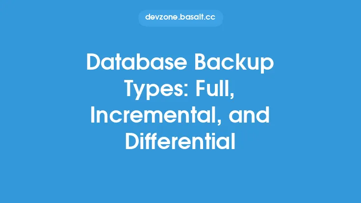Database Backup Types: Full, Incremental, and Differential Thumbnail