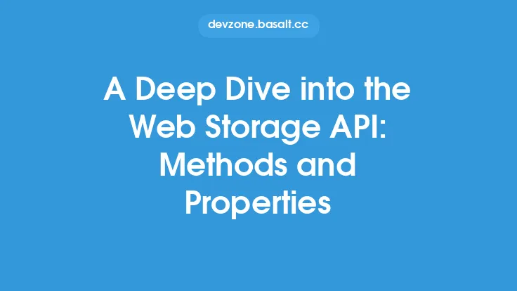 A Deep Dive into the Web Storage API: Methods and Properties Thumbnail