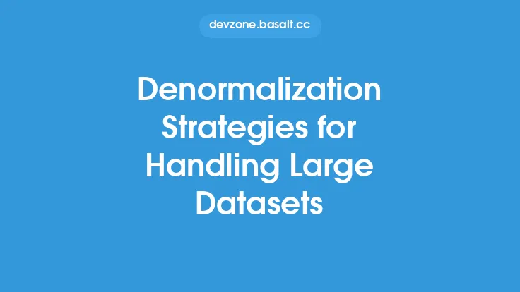 Denormalization Strategies for Handling Large Datasets Thumbnail