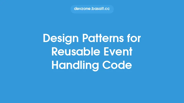 Design Patterns for Reusable Event Handling Code Thumbnail