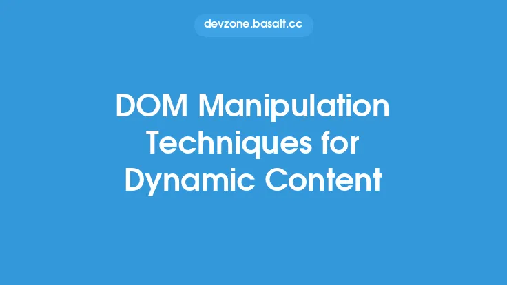 DOM Manipulation Techniques for Dynamic Content Thumbnail