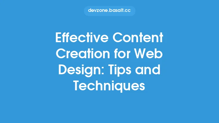 Effective Content Creation for Web Design: Tips and Techniques Thumbnail