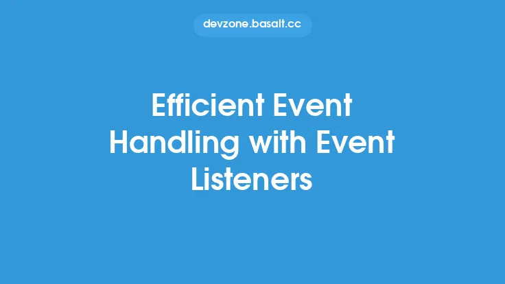 Efficient Event Handling with Event Listeners Thumbnail