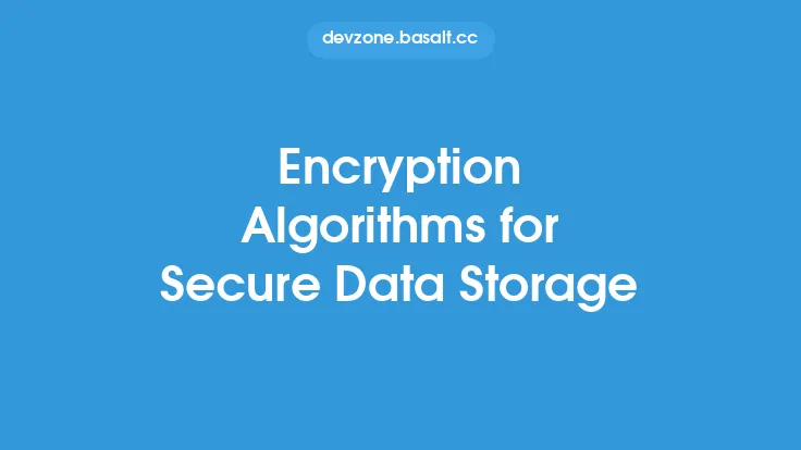 Encryption Algorithms for Secure Data Storage Thumbnail