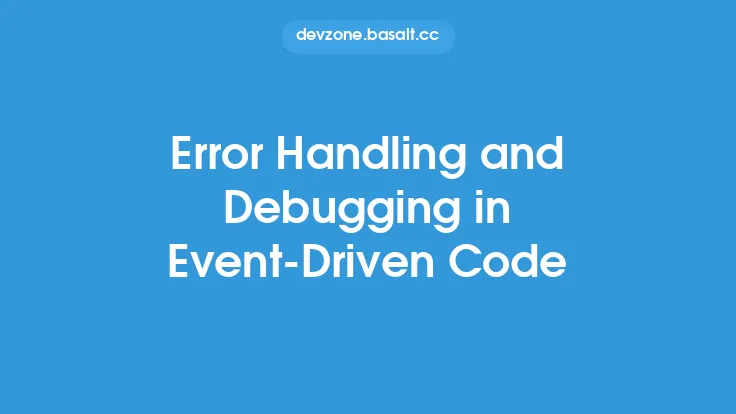 Error Handling and Debugging in Event-Driven Code Thumbnail