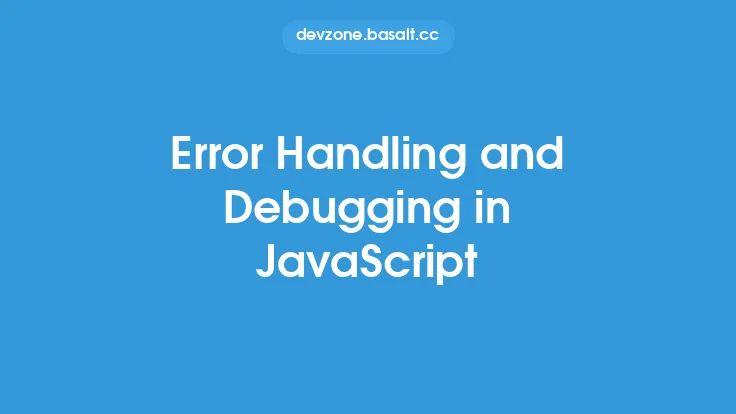 Error Handling and Debugging in JavaScript Thumbnail