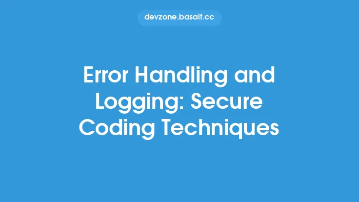 Error Handling and Logging: Secure Coding Techniques Thumbnail