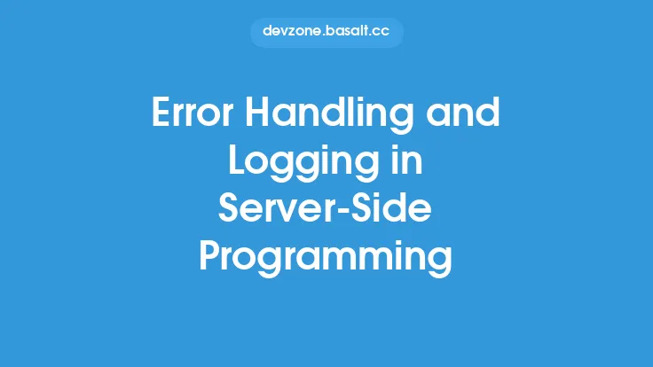 Error Handling and Logging in Server-Side Programming Thumbnail