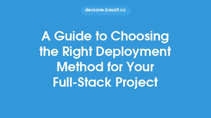 A Guide to Choosing the Right Deployment Method for Your Full-Stack Project Thumbnail