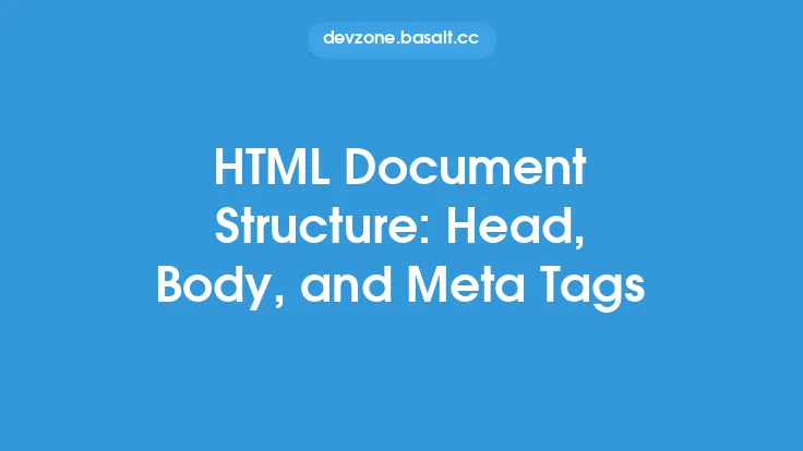 HTML Document Structure: Head, Body, and Meta Tags Thumbnail
