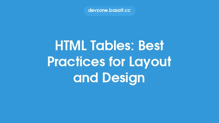 HTML Tables: Best Practices for Layout and Design Thumbnail