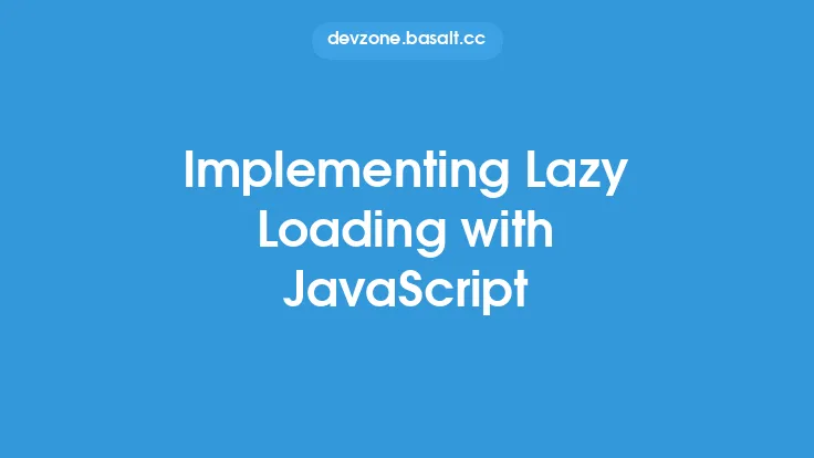 Implementing Lazy Loading with JavaScript Thumbnail