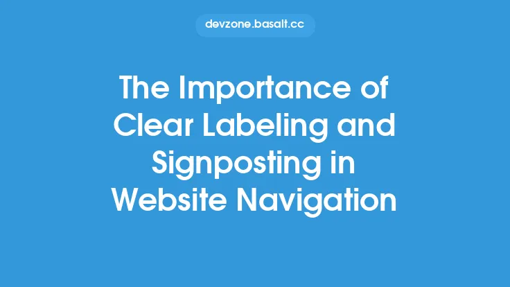 The Importance of Clear Labeling and Signposting in Website Navigation Thumbnail
