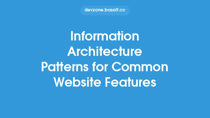 Information Architecture Patterns for Common Website Features Thumbnail