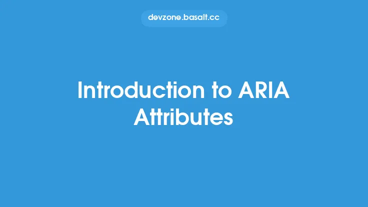 Introduction to ARIA Attributes Thumbnail