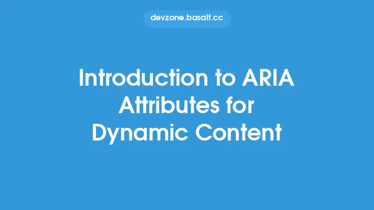 Introduction to ARIA Attributes for Dynamic Content Thumbnail