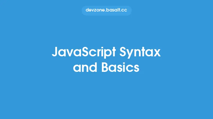 JavaScript Syntax and Basics Thumbnail