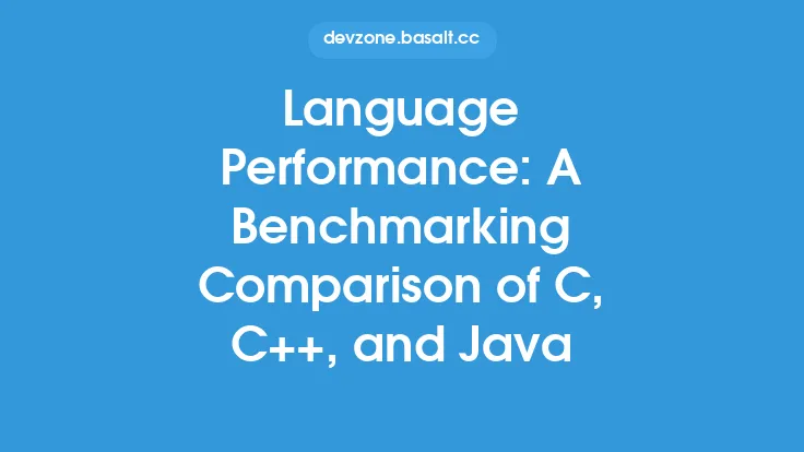 Language Performance: A Benchmarking Comparison of C, C++, and Java Thumbnail