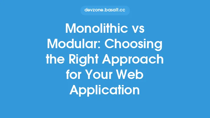 Monolithic vs Modular: Choosing the Right Approach for Your Web Application Thumbnail