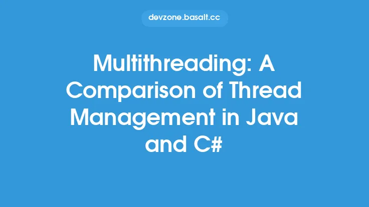 Multithreading: A Comparison of Thread Management in Java and C# Thumbnail