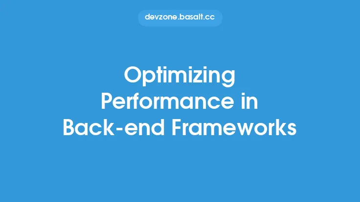 Optimizing Performance in Back-end Frameworks Thumbnail