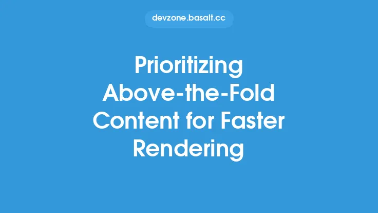 Prioritizing Above-the-Fold Content for Faster Rendering Thumbnail