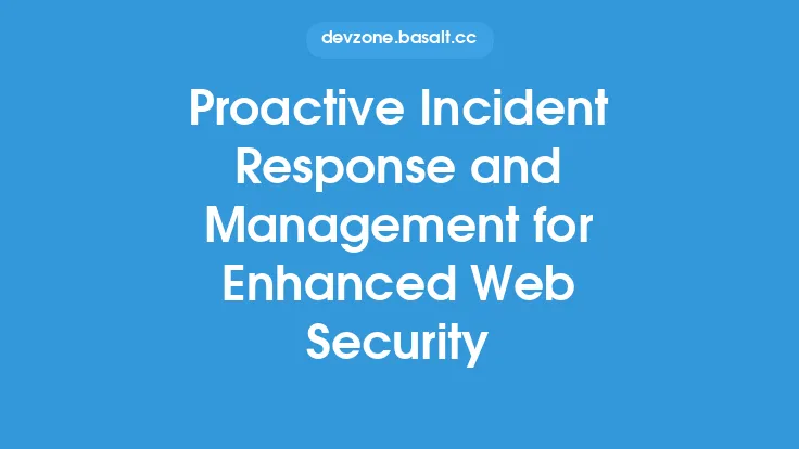 Proactive Incident Response and Management for Enhanced Web Security Thumbnail
