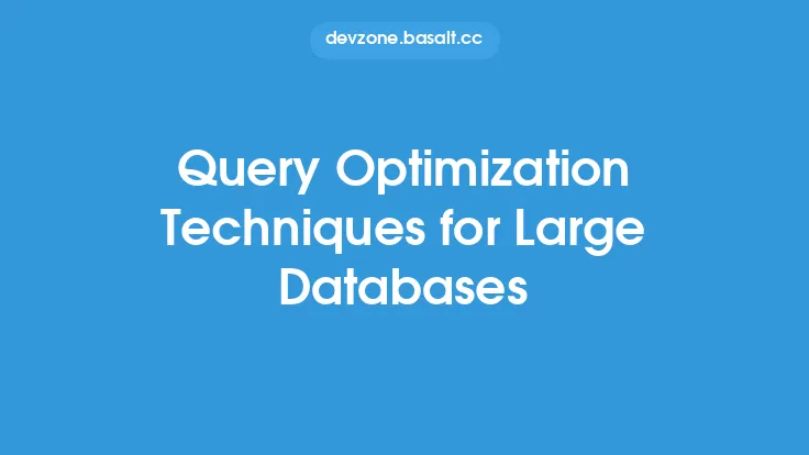 Query Optimization Techniques for Large Databases Thumbnail