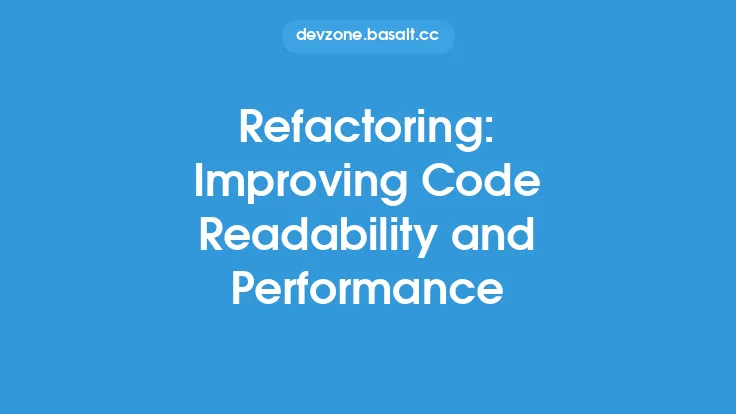 Refactoring: Improving Code Readability and Performance Thumbnail