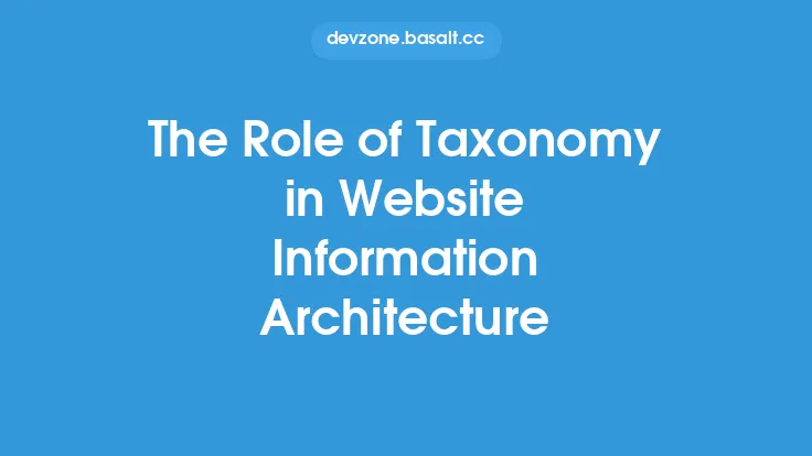 The Role of Taxonomy in Website Information Architecture Thumbnail