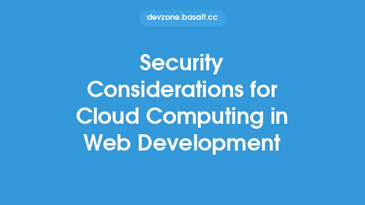 Security Considerations for Cloud Computing in Web Development Thumbnail