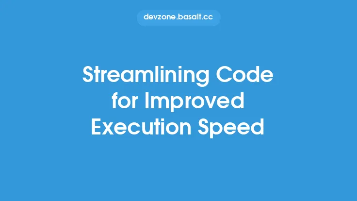 Streamlining Code for Improved Execution Speed Thumbnail
